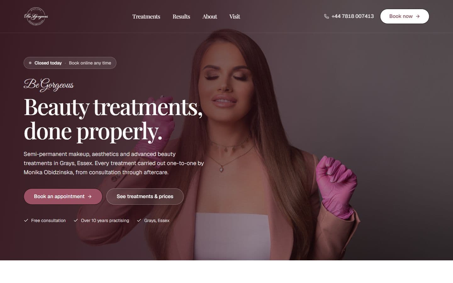 Be Gorgeous by Monika website