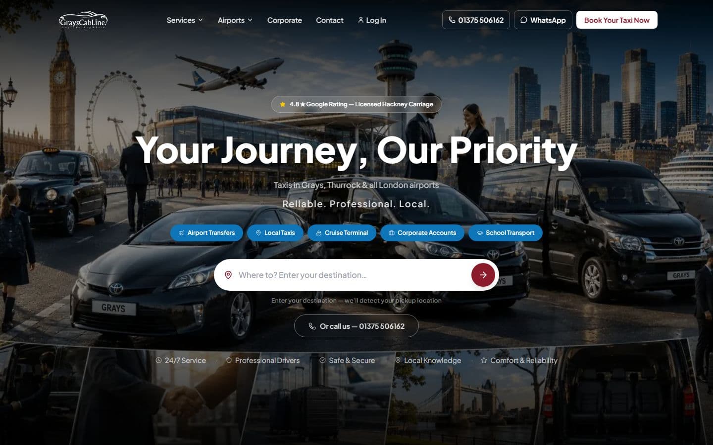 Grays CabLine website