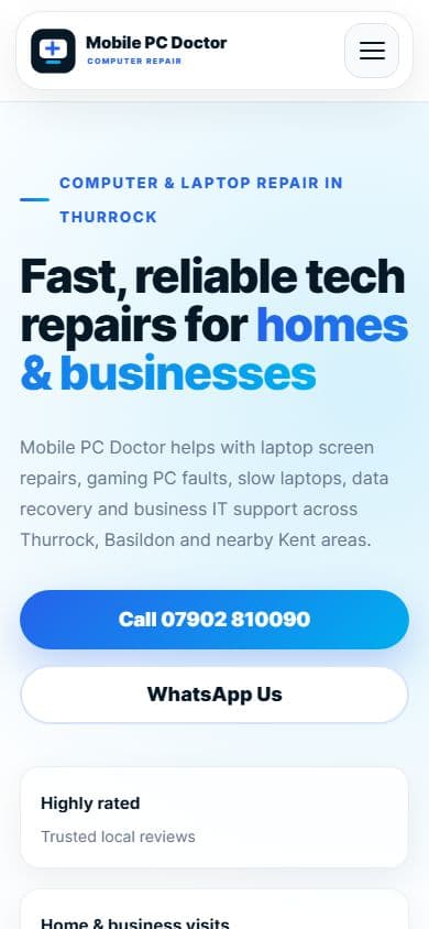 Mobile PC Doctor on a phone