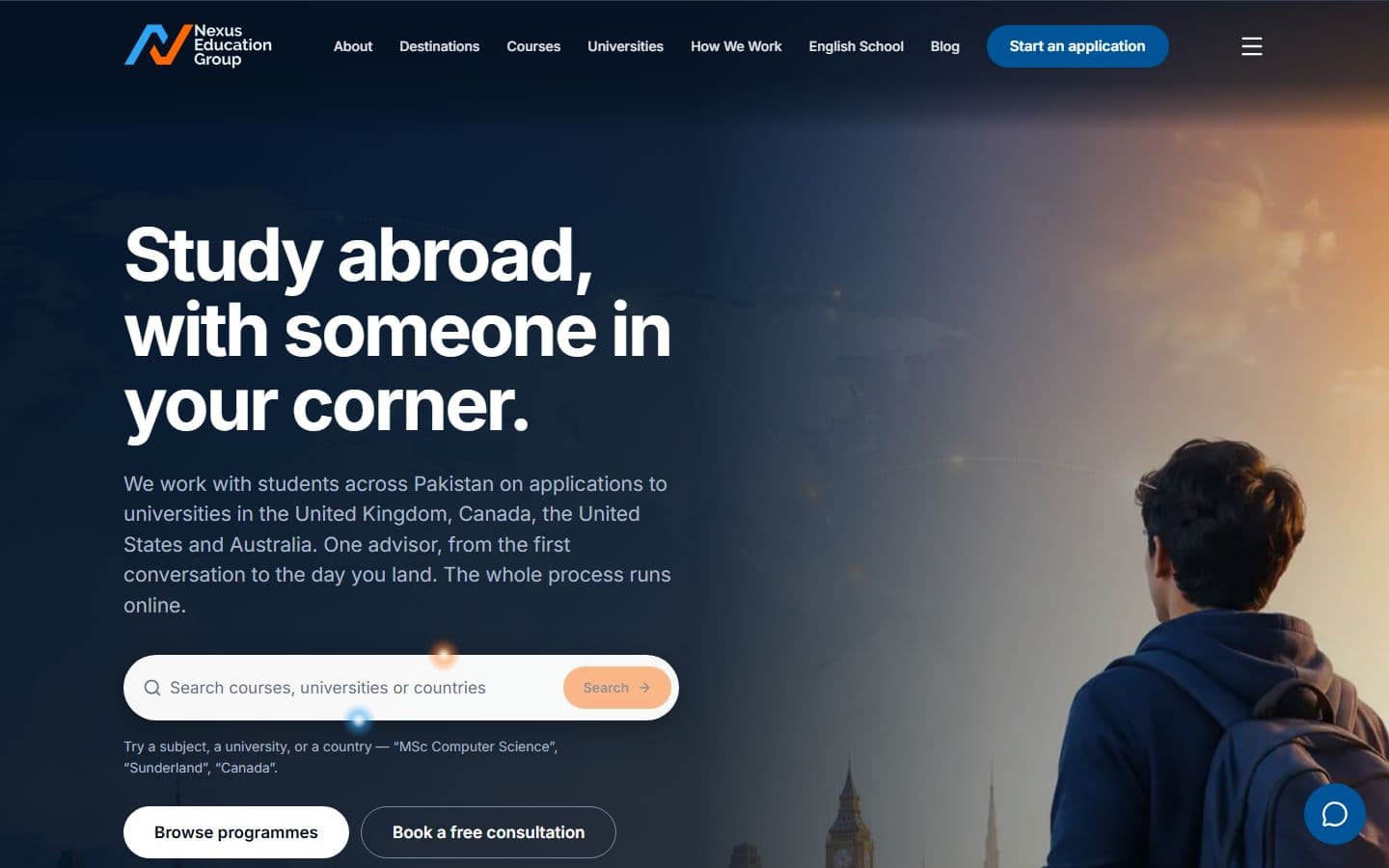 Nexus Education Group website