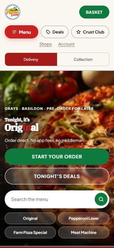 Takeaway ordering platform: Direct ordering for takeaways, without the aggregator's cut.