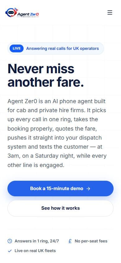 Agent Zero: An AI phone agent that answers and books.